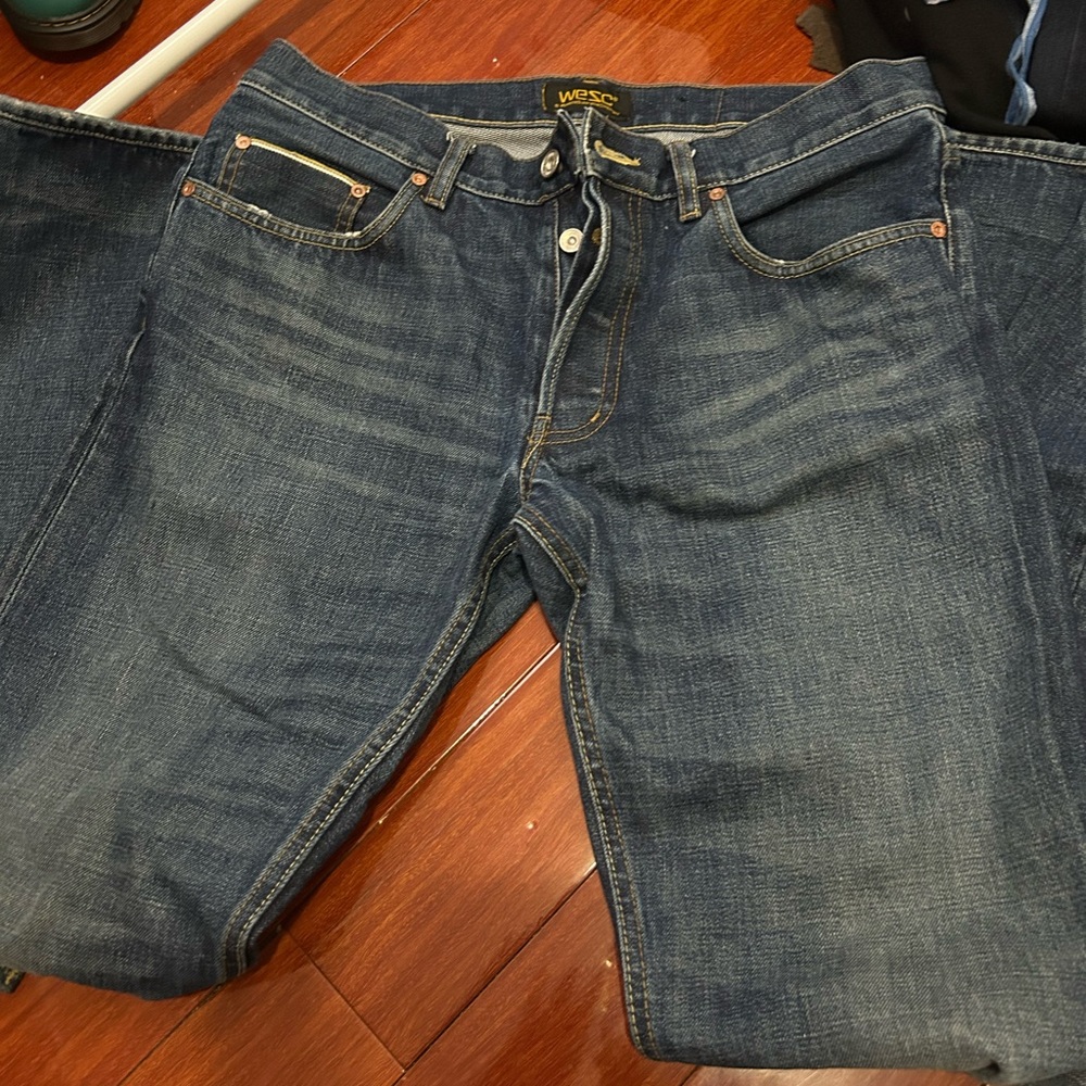 Wesc Men's Dark Blue Relaxed Jeans